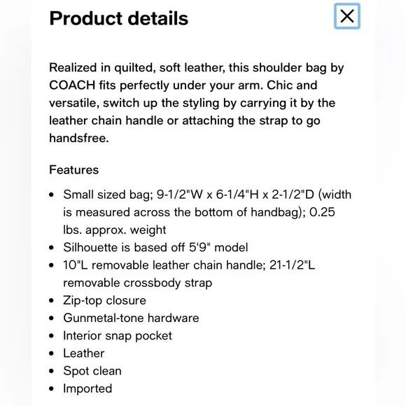 Coach Mira Quilted Shoulder Bag - Picture 12 of 12